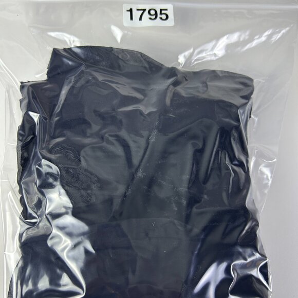 Zoe Black Lace-Up Neck 3/4 Sleeve Velvet Sheer Flowy Skirt Maxi Dress Size Large - Picture 17 of 17